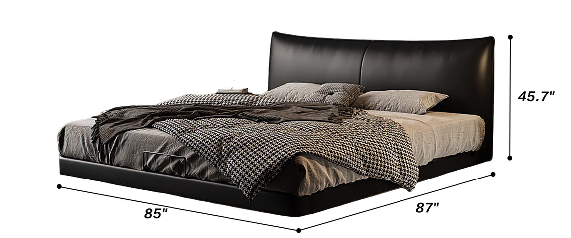 Isamari Leather Floating Bed