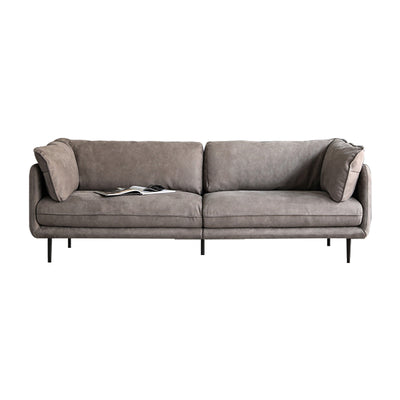 Vanilla Brown Fabric Sofa and Sectional-Gray-82.7"