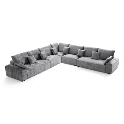 The Empress Gray Corner Sectional Sofa-hidden