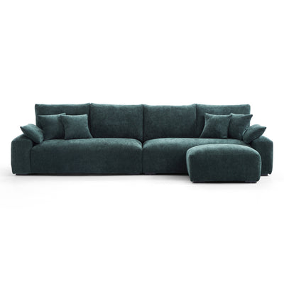 The Empress Green Sofa and Ottoman-Green-140.1″
