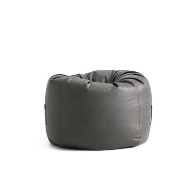 Litton Gray Leathaire Bean Bag-Gray