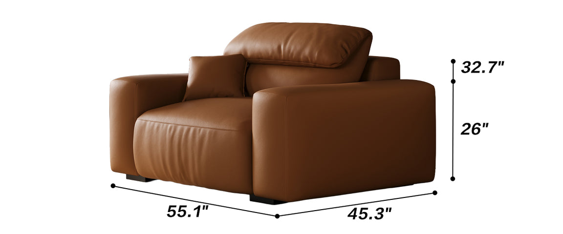 Chestnut Tan Leather Armchair