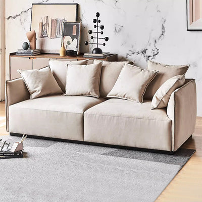 Filippo Khaki Velvet 3 seater Sofa-Khaki