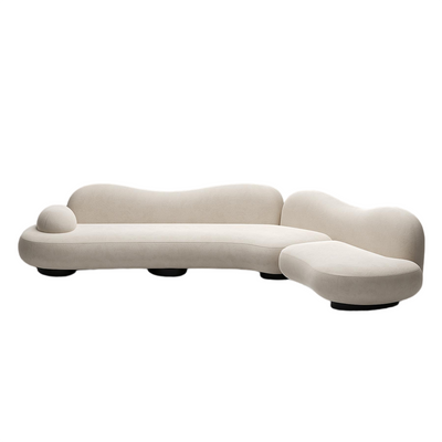 Velvet Curved Sectional Sofa