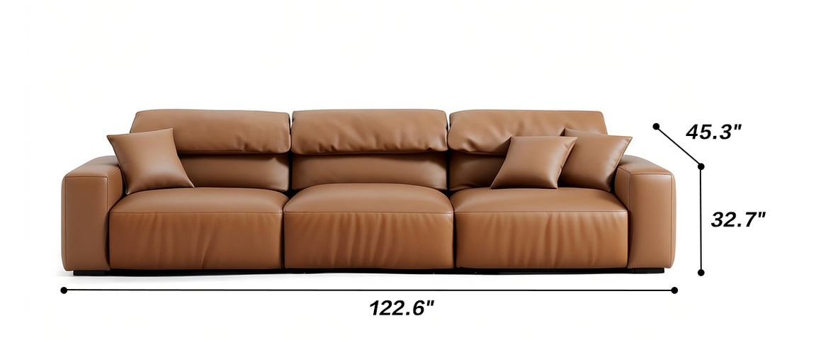 Chestnut Tan Leather Sofa