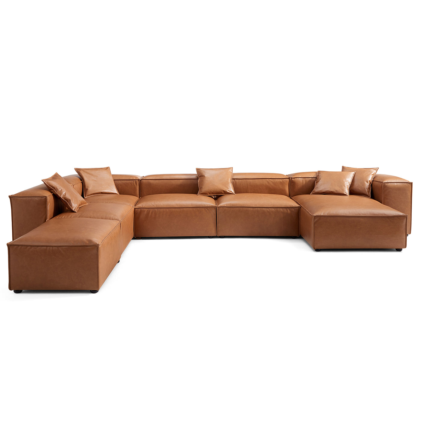 Benthe Modular Tan Open End Sectional Sofa-Tan