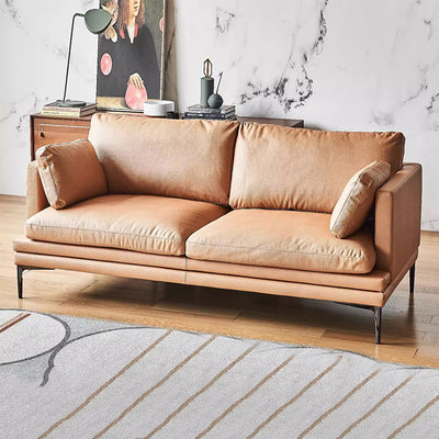 Chic Light Brown Leathaire Couch-Camel