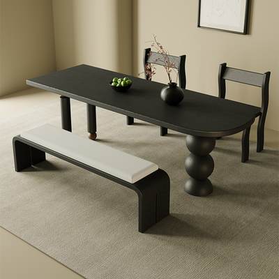 Sculpted Half Circle Dining Table