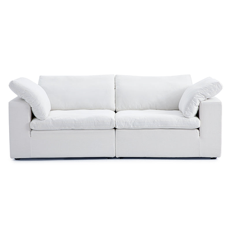 Tender Wabi Sabi Beige Sofa-White-90.6"