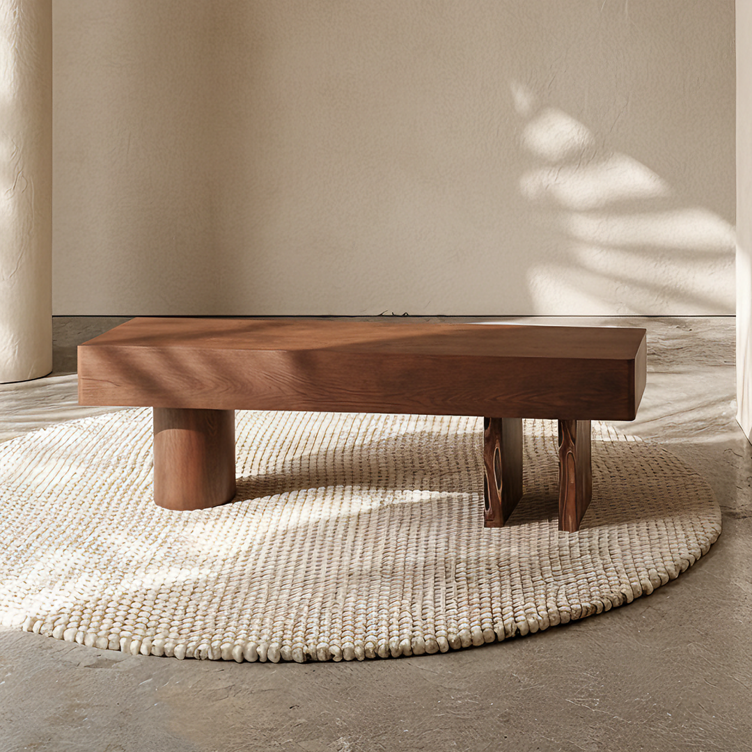 Kodo Sculpted Wood Bench