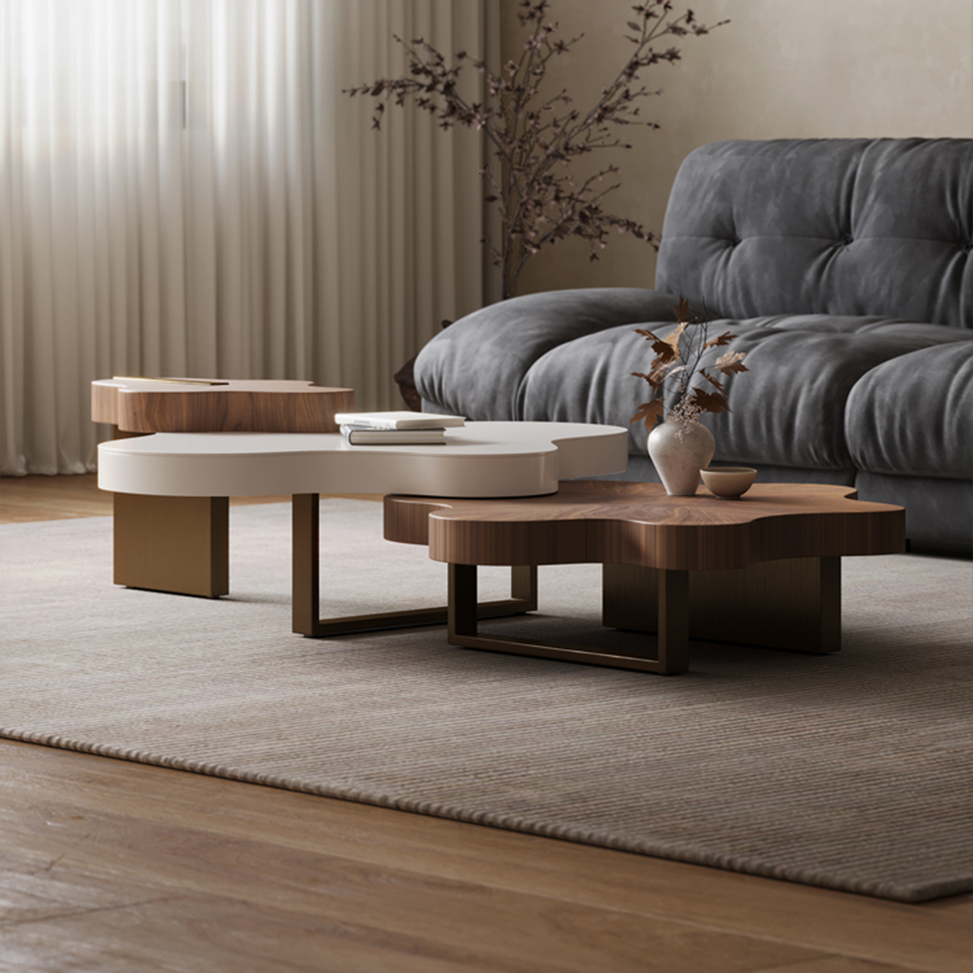 CloudBloom Layered Coffee Table