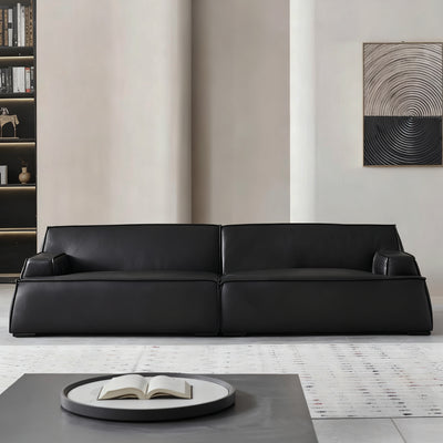 Deacon Minimalist Top Grain Leather Sofa