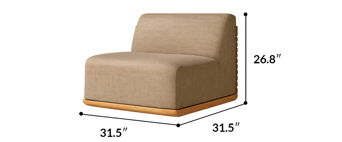 Solana Designer Teak Outdoor Sofa & Lounge Set