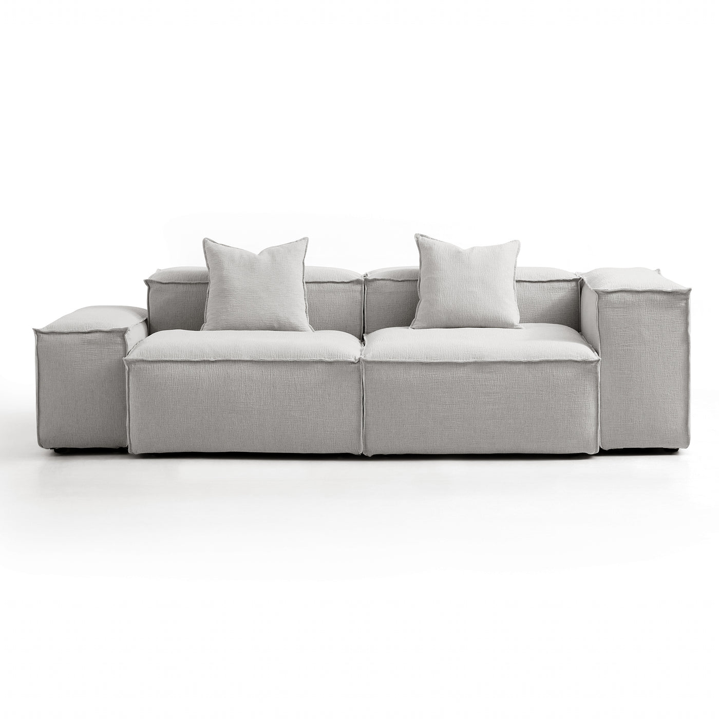 Freedom Modular Khaki Sofa-Gray-Low&High-106.3″