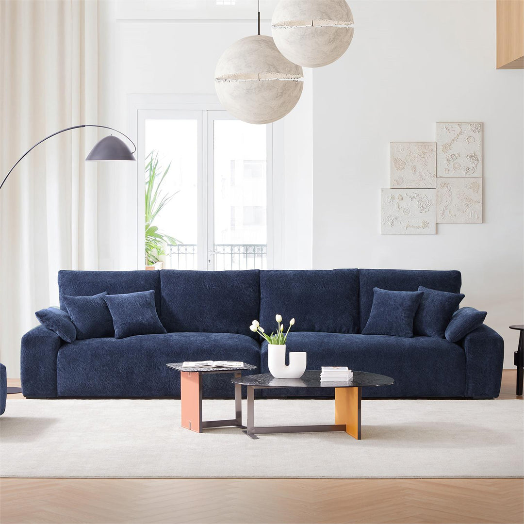 The Empress Navy Blue Sofa-Navy Blue