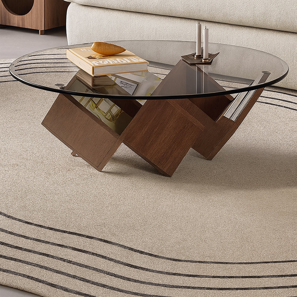 Scandinavian Magic Cube Glass Coffee Table