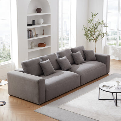 Nathan Modular Dark Gray Natural Linen Sofa-Dark Gray