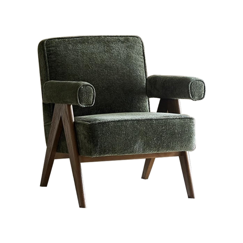 Wooster Green Chenille Velvet Accent Chair-hidden