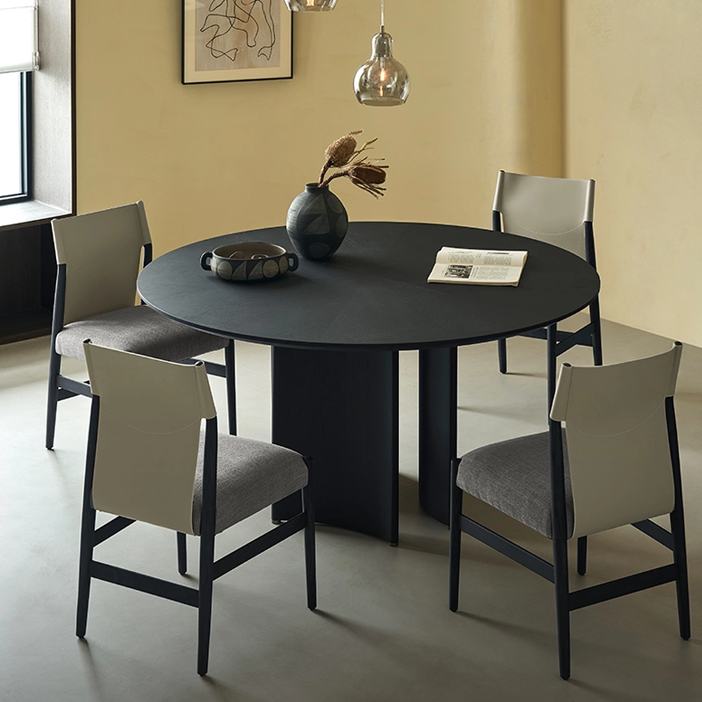 Dysis Round Dining Table-Black