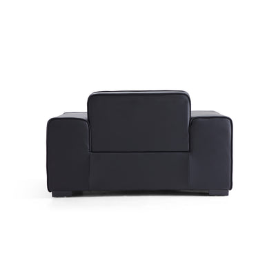Domus Modular Khaki Leather Armchair-Black