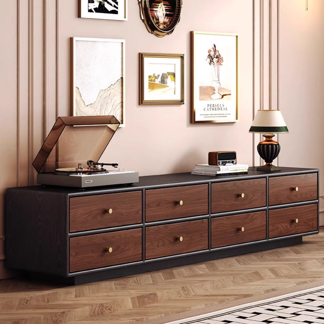 Monroe Walnut Low-profile TV Stand
