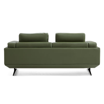 Olivia Green Top Grain Genuine Leather Sofa-Green