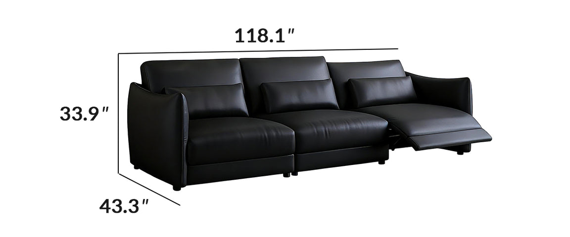 Ashby Top Grain Leather Power Recliner Sofa