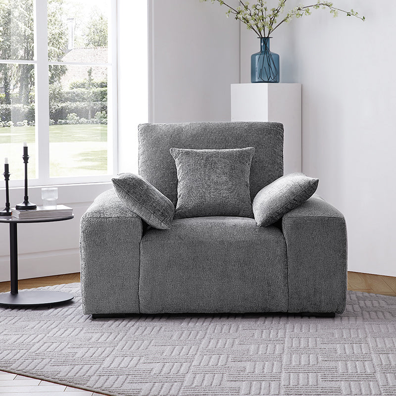 The Empress Beige Armchair-Gray