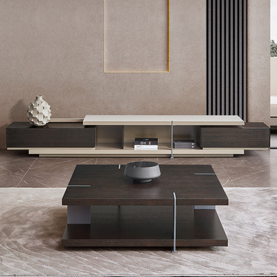 Slate & Ivory Modern TV Stand