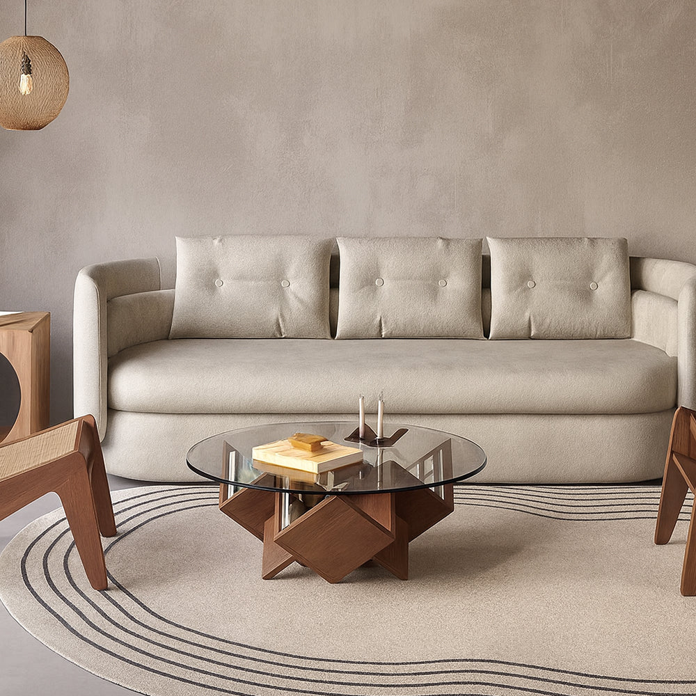 Scandinavian Magic Cube Glass Coffee Table