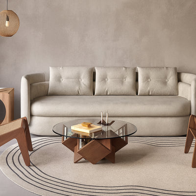 Scandinavian Magic Cube Glass Coffee Table