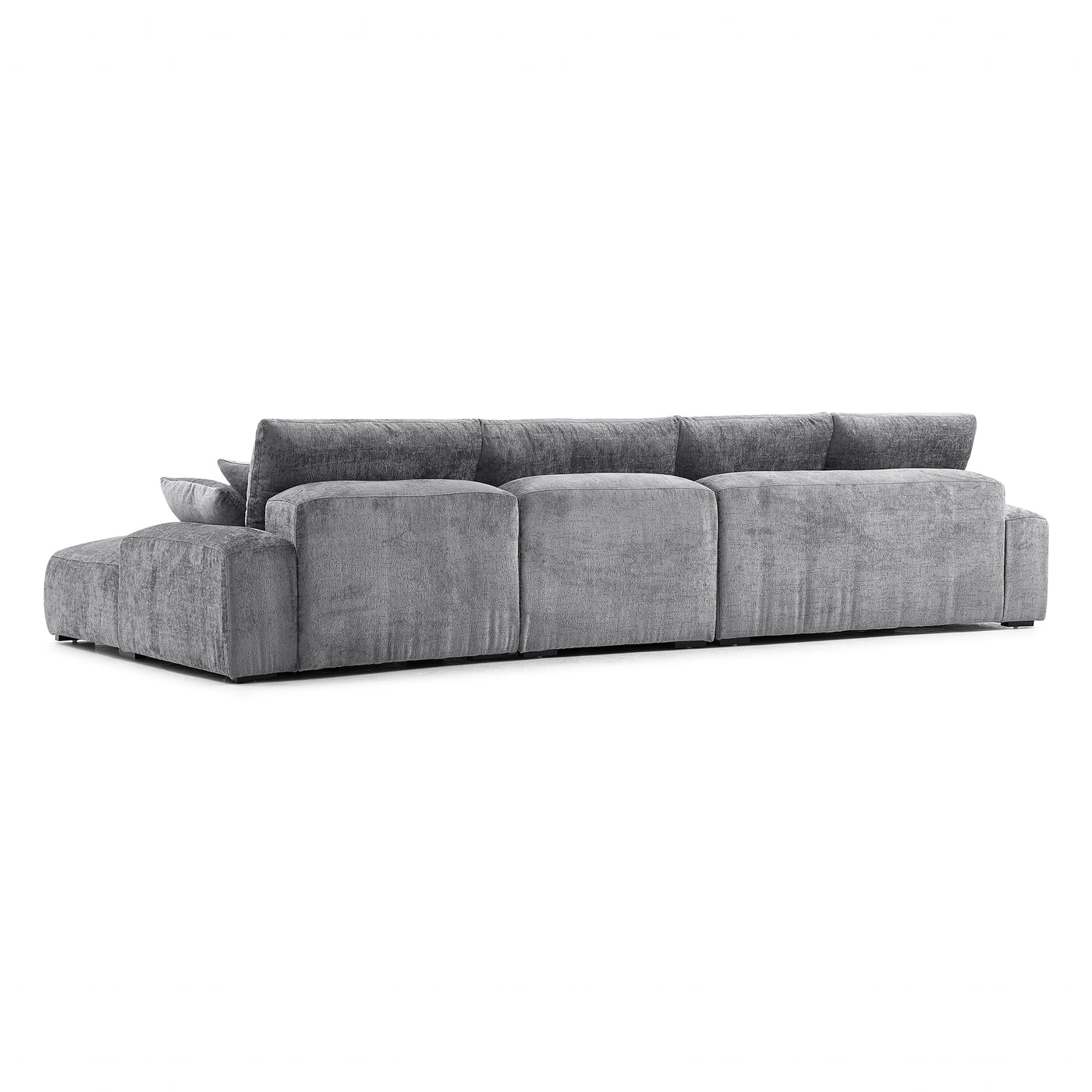 The Empress Gray Sectional-Gray-150.8"