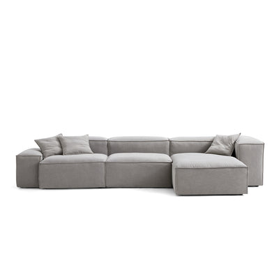 Freedom Modular Sectional Sofa-New Gray-143.7"-Low & High