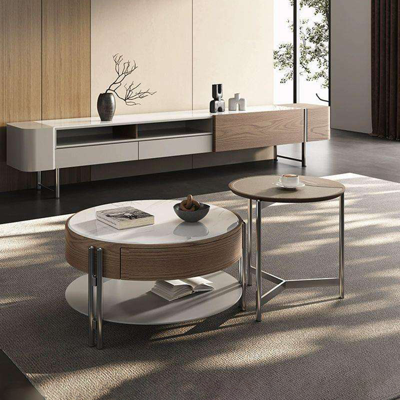 Larkin Round Luxe Coffee Table Set