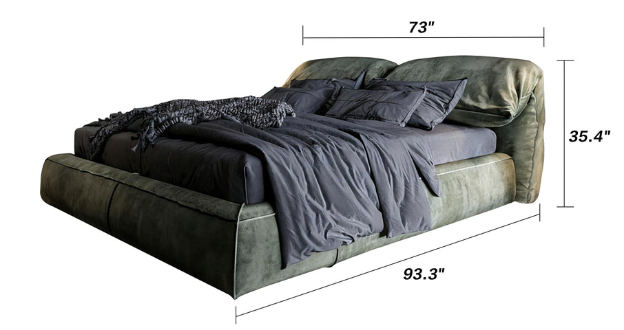 Pistachio Frosted Fabric Bed