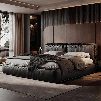 Tofu Noir Leather Bed