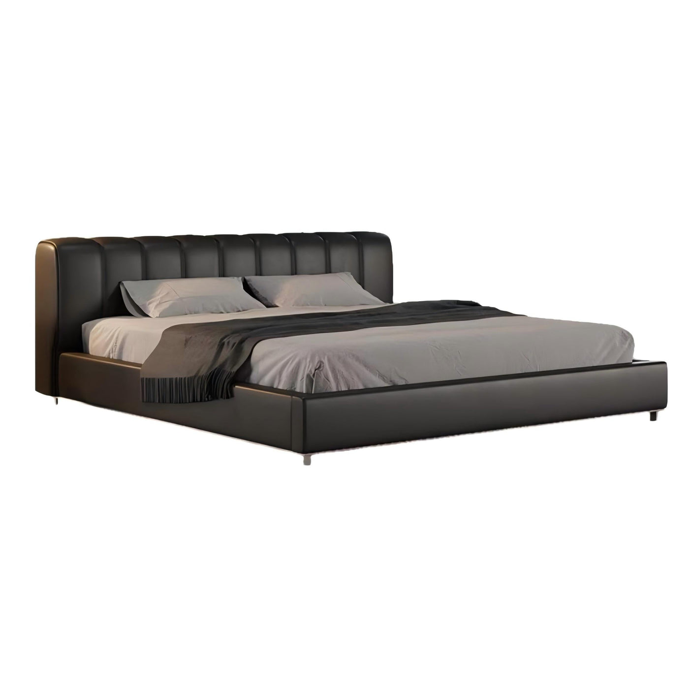 Bitter Chocolate Leather Bed