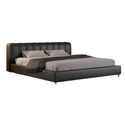 Bitter Chocolate Leather Bed