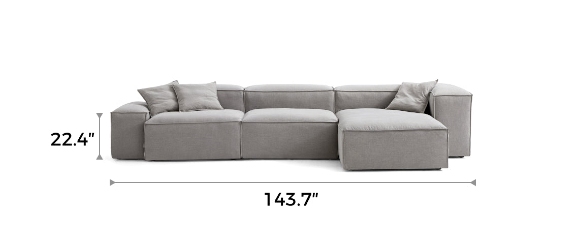 Freedom Modular New Gray Sectional Sofa