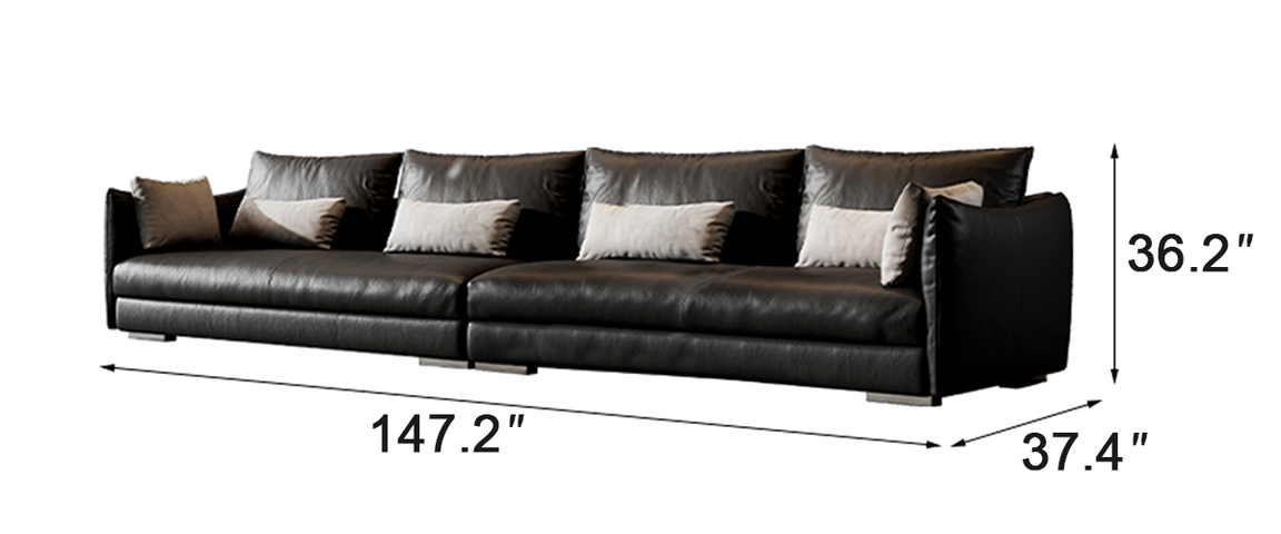 Lennox Plush Leather Sofa
