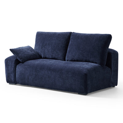 The Empress Navy Blue Corner Sectional-Navy Blue