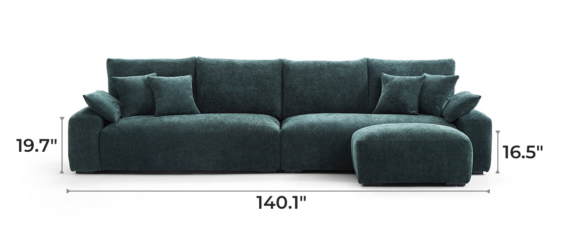 The Empress Green Sofa and Ottoman