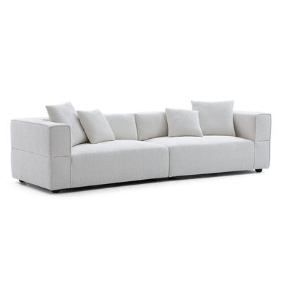Nordic Modern Creamy Sofa-White-4 Seater 103.1"
