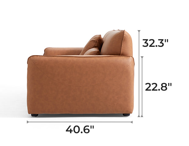 Milano Moda Minimalist Brown Sofa