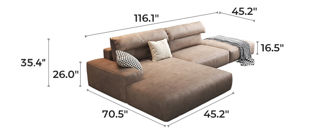 Chestnut Open End Sectional