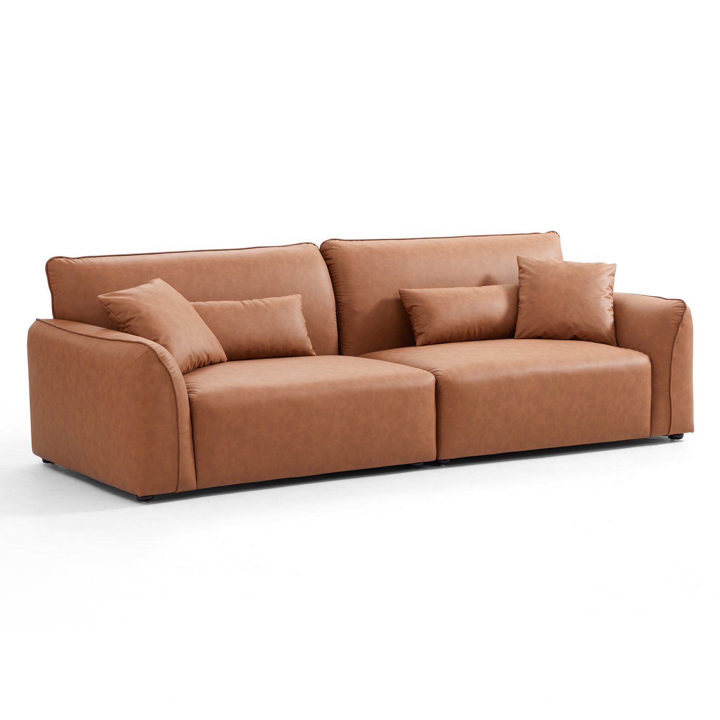 Milano Moda Minimalist Brown Sofa