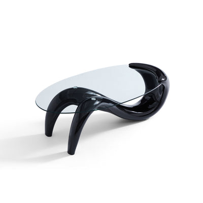 Stylish Mermaid Oval Coffee Table-Black