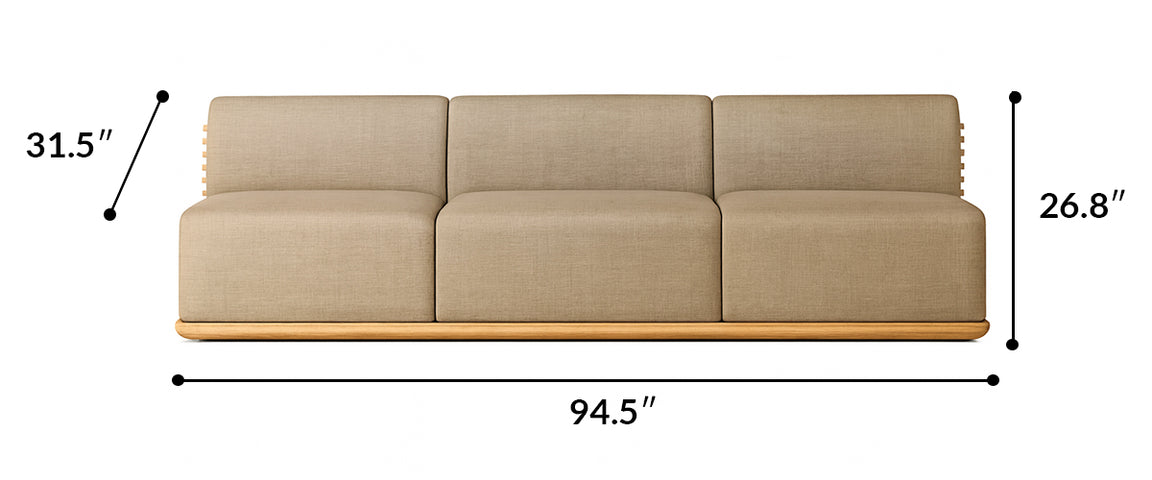 Solana Designer Teak Outdoor Sofa & Lounge Set