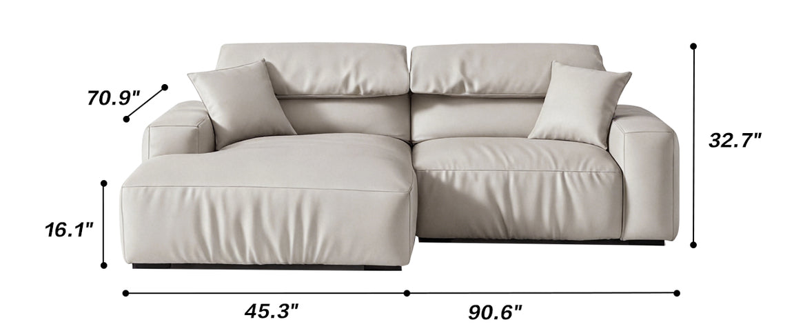 Chestnut Tan Leather Sectional