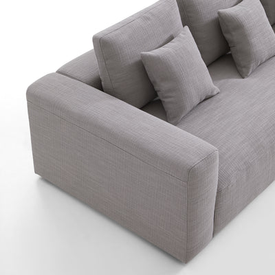 Nathan Modular Light Gray Polyester Fabric Sofa-Light Gray